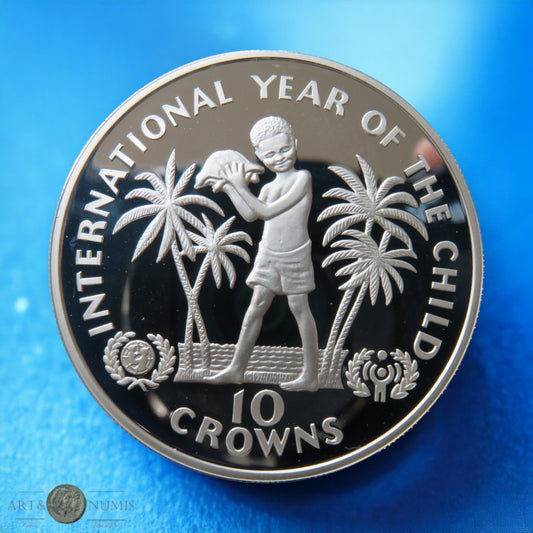 ILES TURKS ET CAIQUES - TURKS AND CAICOS ISLANDS - 10 Crowns Proof Year of the Child 1982 KM.55