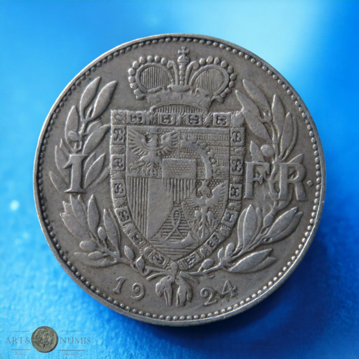LIECHTENSTEIN - 1 Franken 1924 KM.8