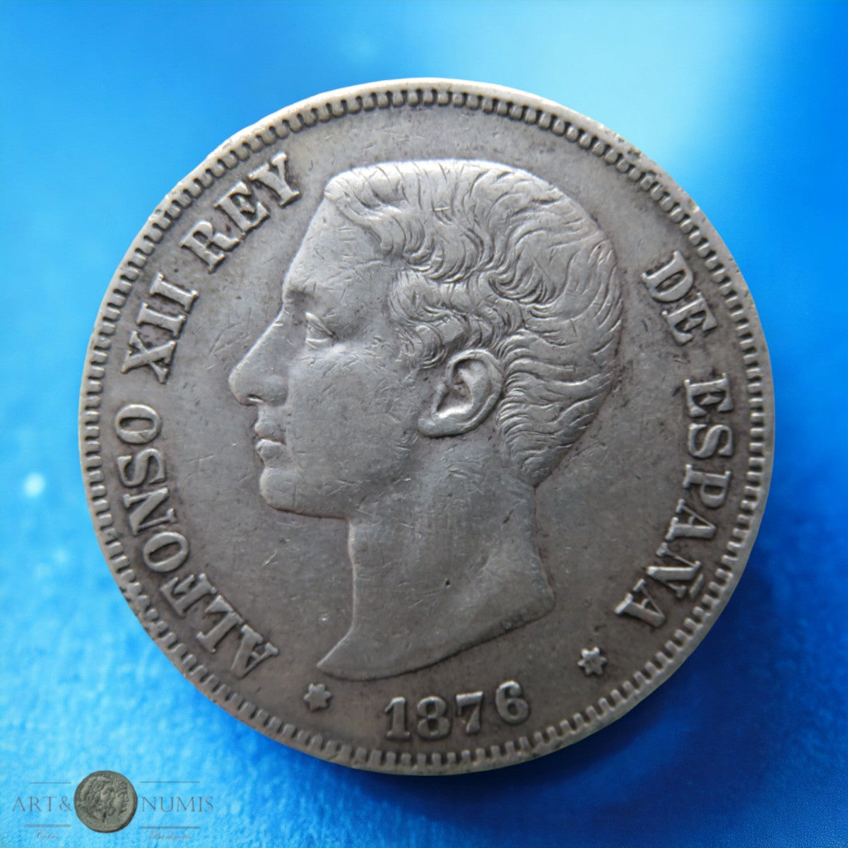 ESPAGNE - SPAIN- 5 Pesetas 1876 KM.671