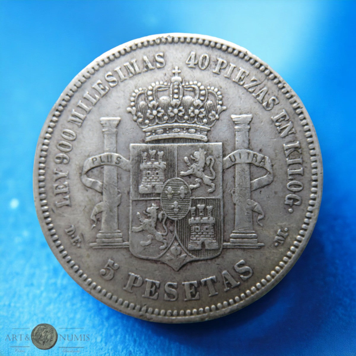 ESPAGNE - SPAIN- 5 Pesetas 1876 KM.671