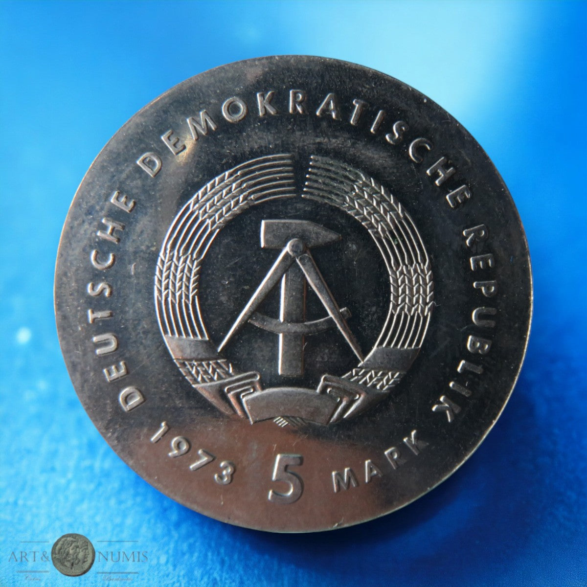 ALLEMAGNE - GERMANY - RDA - 5 Mark Otto Lilienthal 1973 KM.43