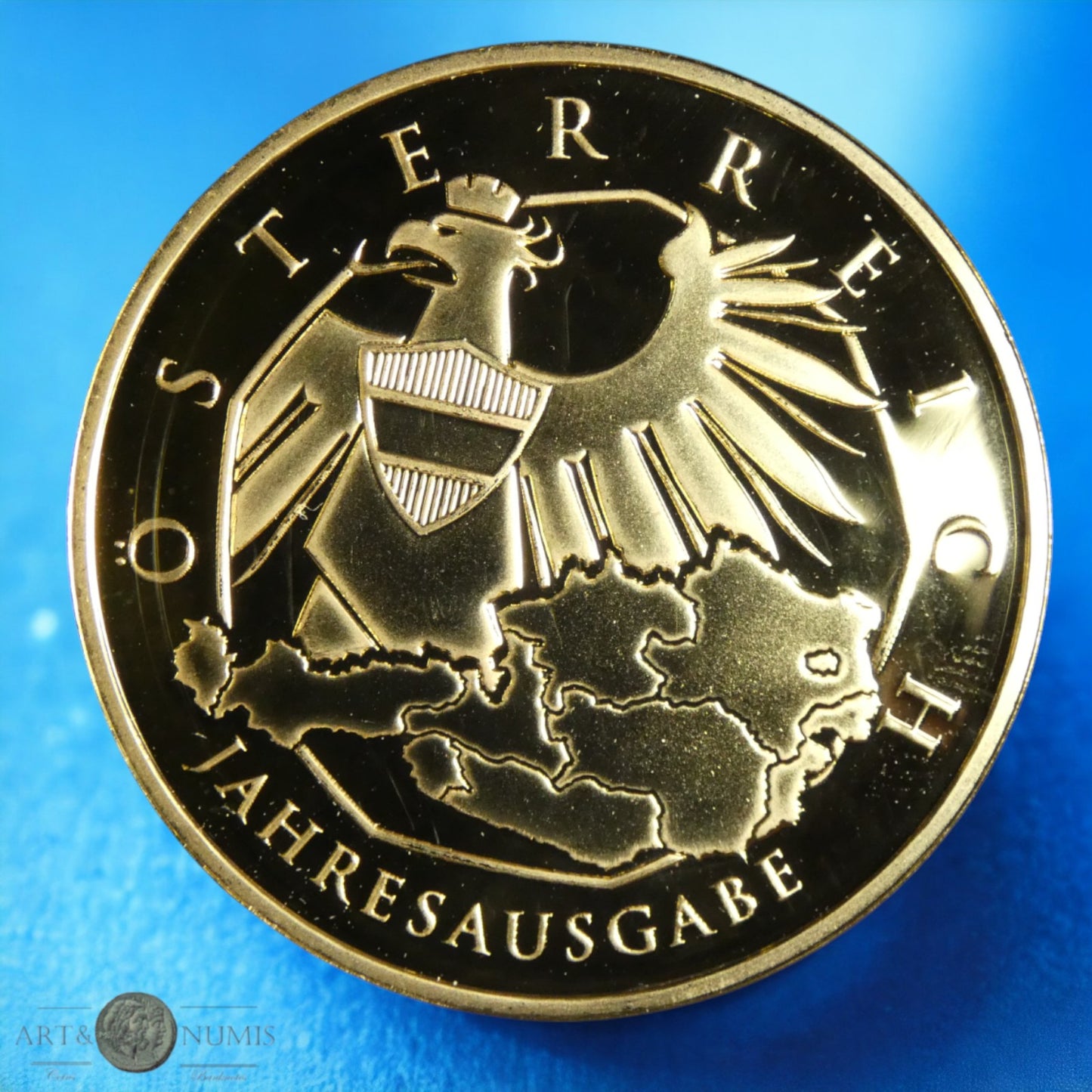 AUTRICHE - AUSTRIA - Médaille cuivre dorée "chance pour l'année 2022"