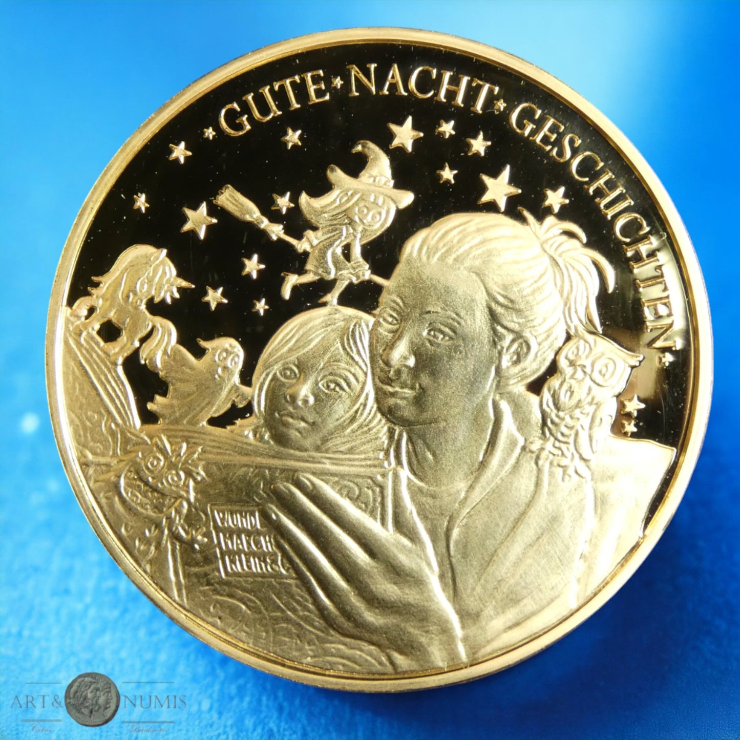 AUTRICHE - AUSTRIA - Médaille cuivre dorée "bonne nuit les petits"