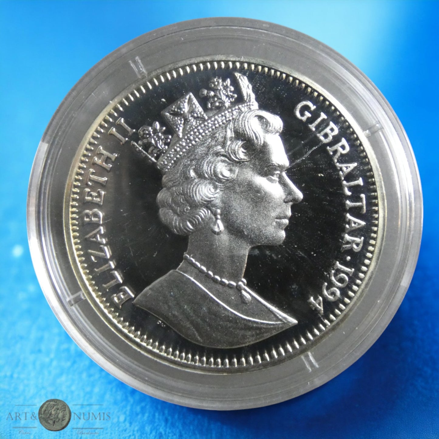 GIBRALTAR - 14 Ecus Proof Eurotunnel 1994