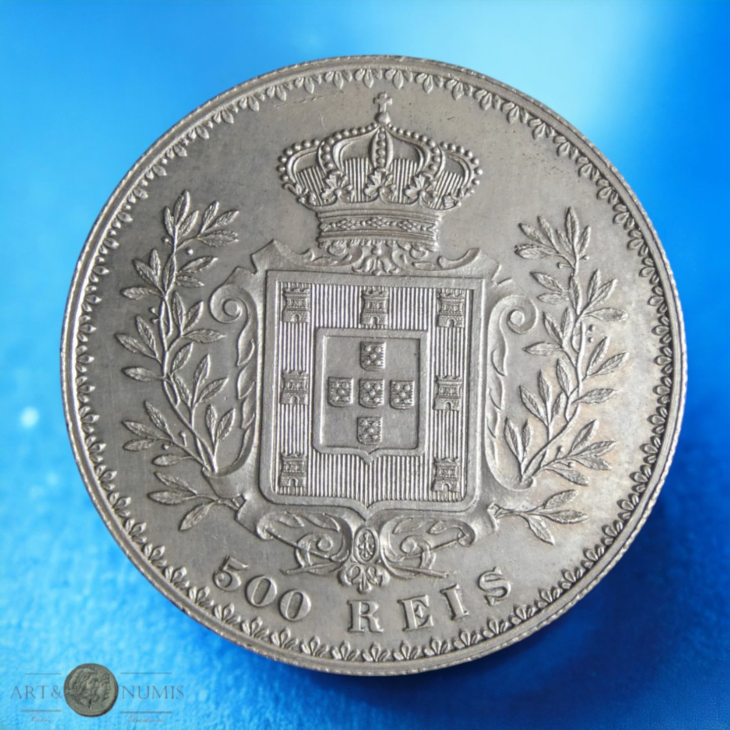 PORTUGAL - 500 Reis Carlos Ier 1893 KM.535