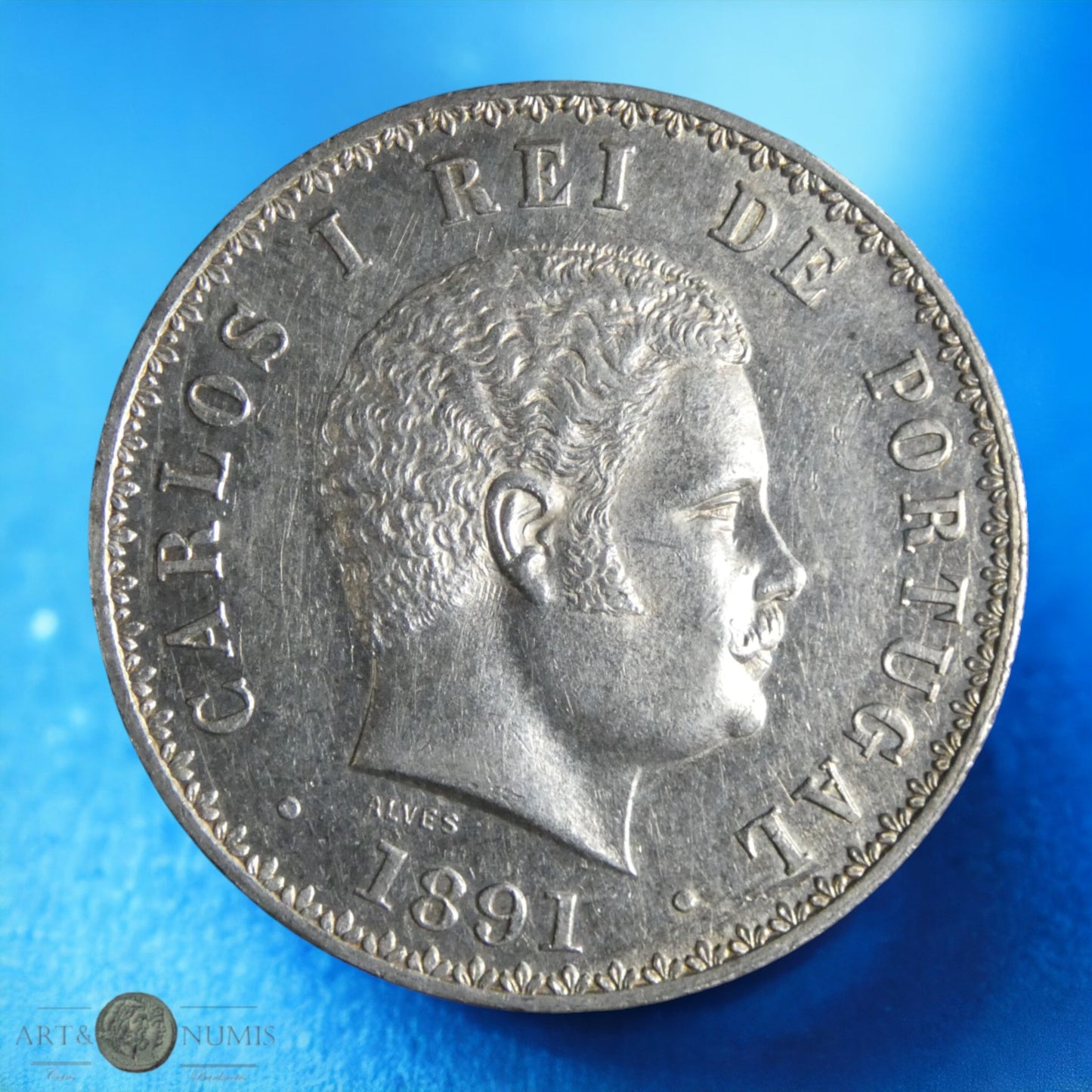 PORTUGAL - 500 Reis Carlos Ier 1891 KM.535
