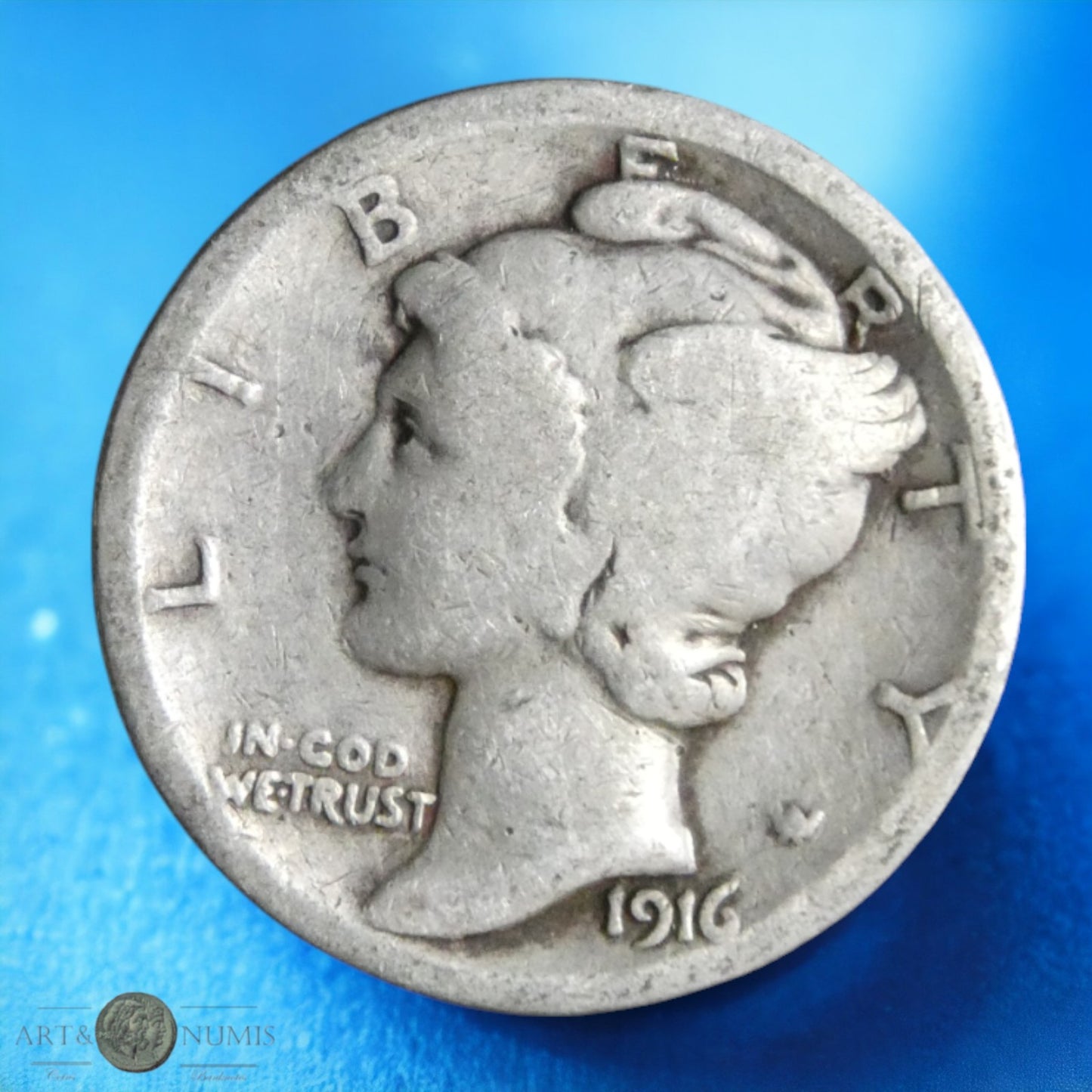 USA - 10 Cents "Mercury Dime" 1916 Philadelphie KM.140