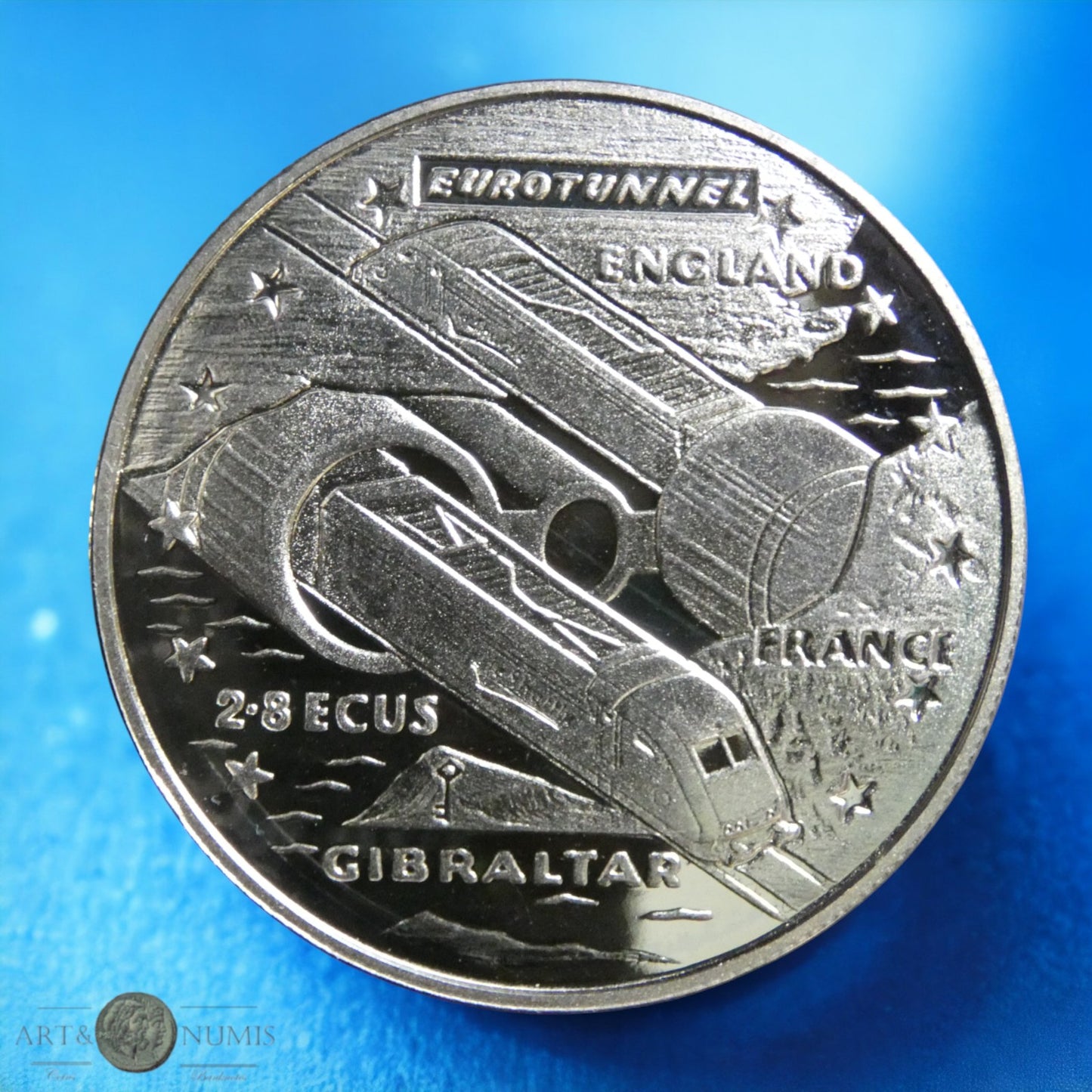 GIBRALTAR - 2,8 Ecus Tunnel sous la Manche 1993 KM.1062