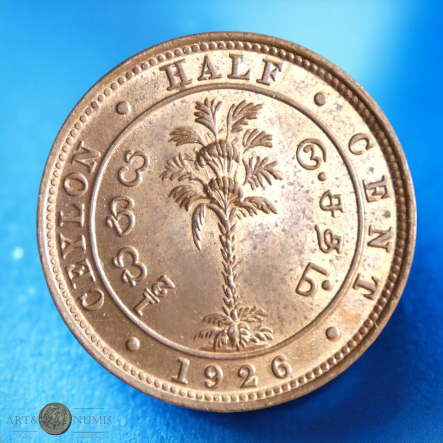 CEYLAN - 1/2 Cent 1926 KM.106