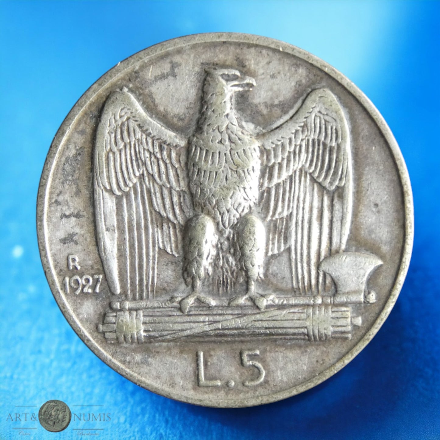 ITALIE - 5 Lire 1927 KM.67.1
