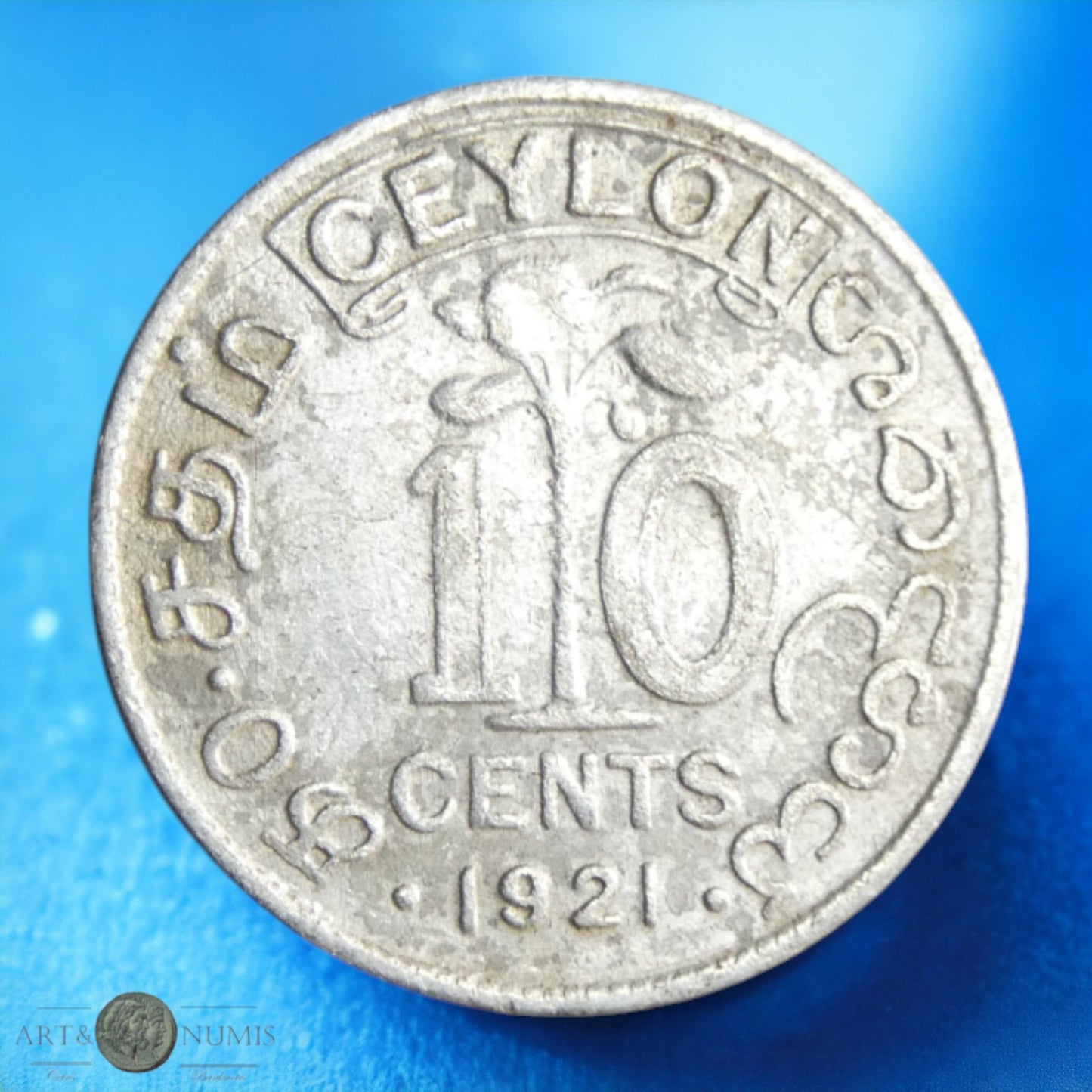 CEYLAN - 10 Cents 1921 KM.104a