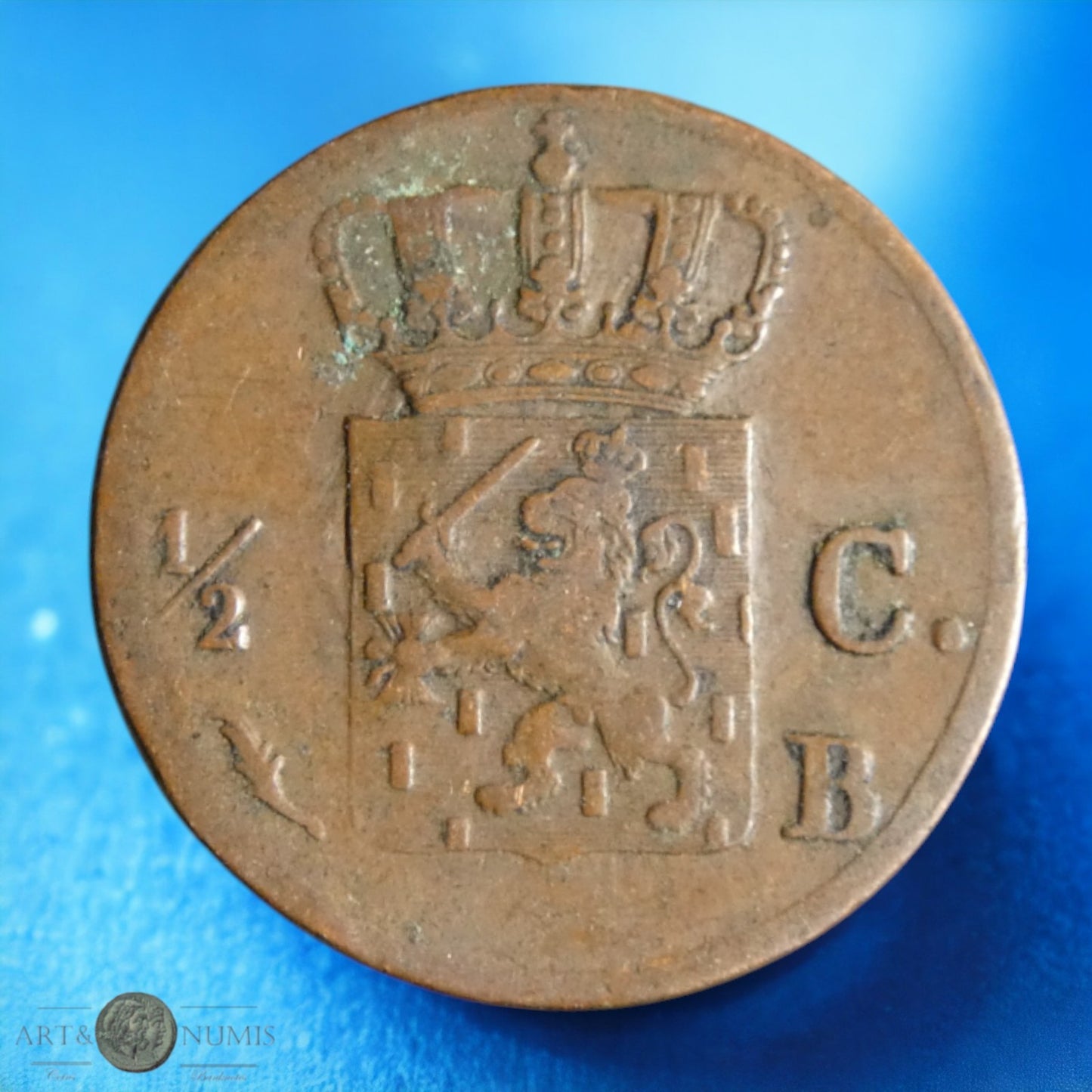 PAYS-BAS - 1/2 Cent 1823 KM.51