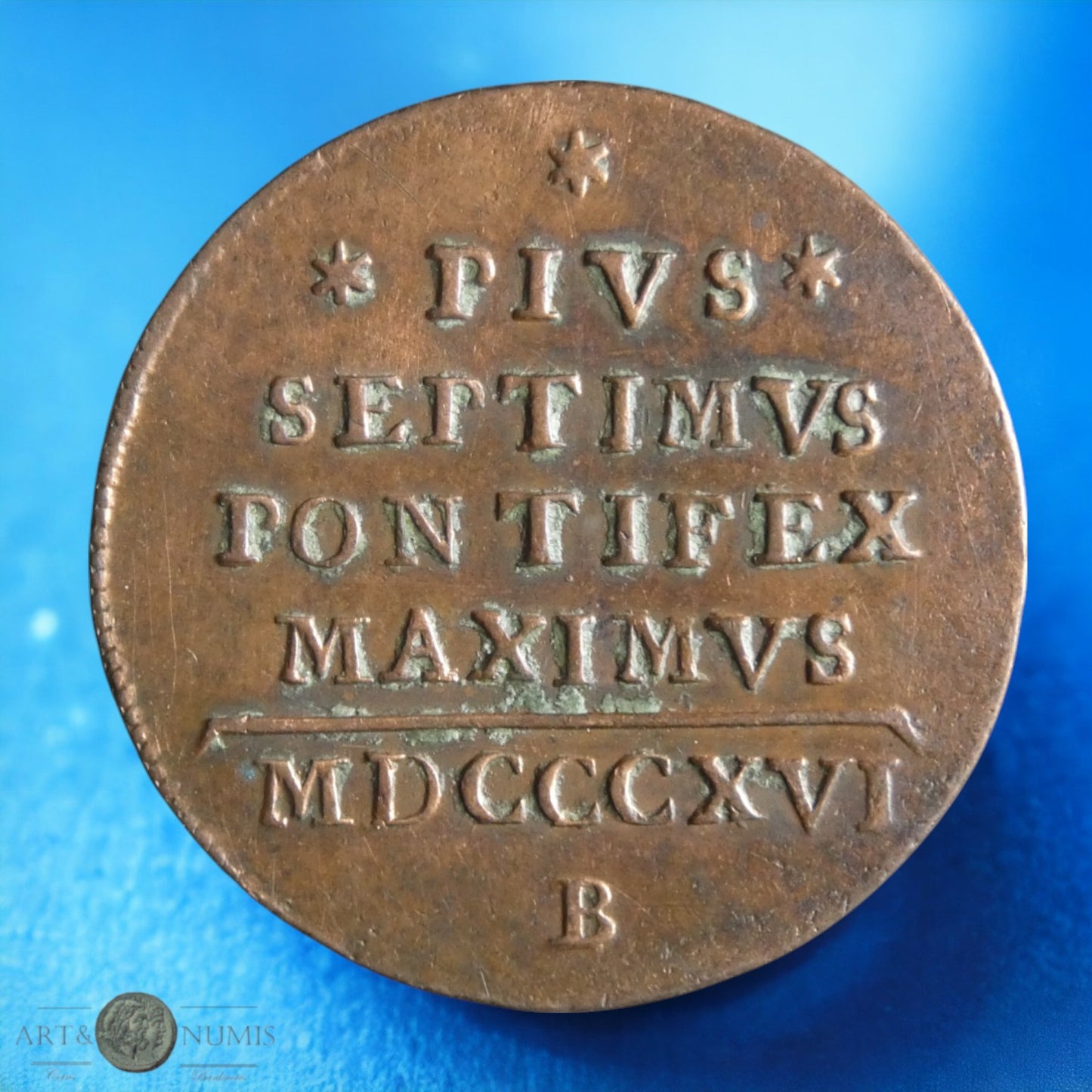 ITALIE - VATICAN - Pius VII - 1/2 Baiocco 1816, Bologne KM.1278