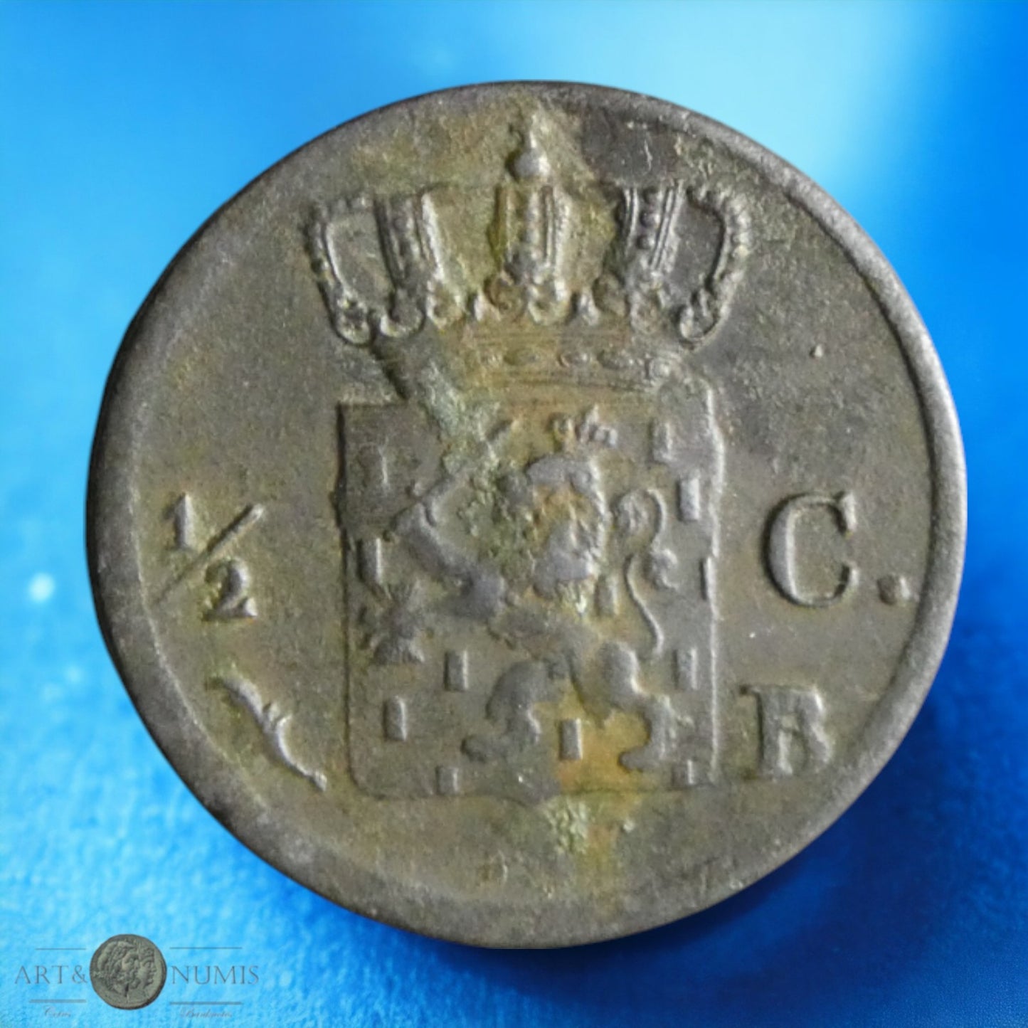 PAYS-BAS - 1/2 Cent 1822 KM.51