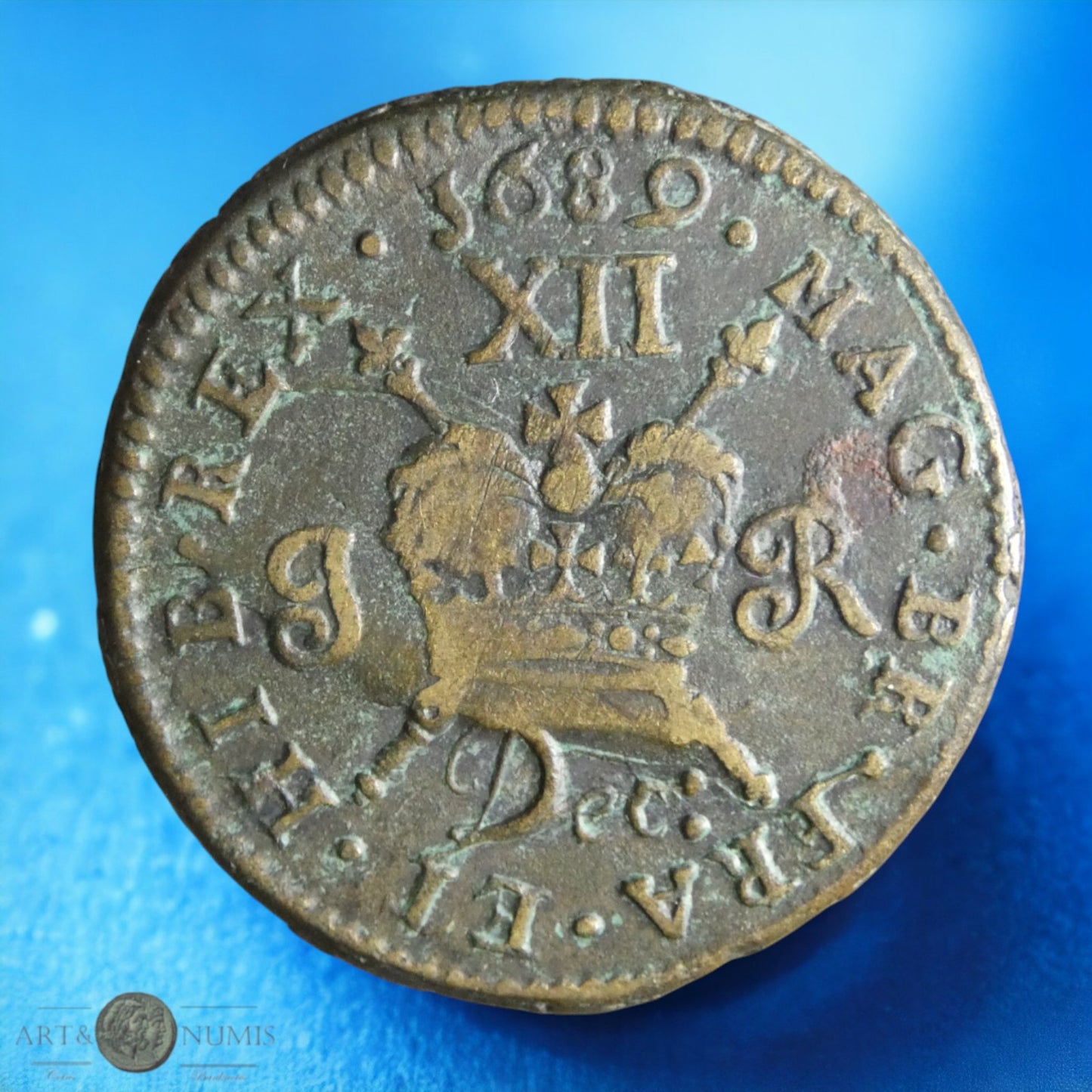 IRLANDE - IRELAND - Guerre civile - Shilling James II 1689 December
