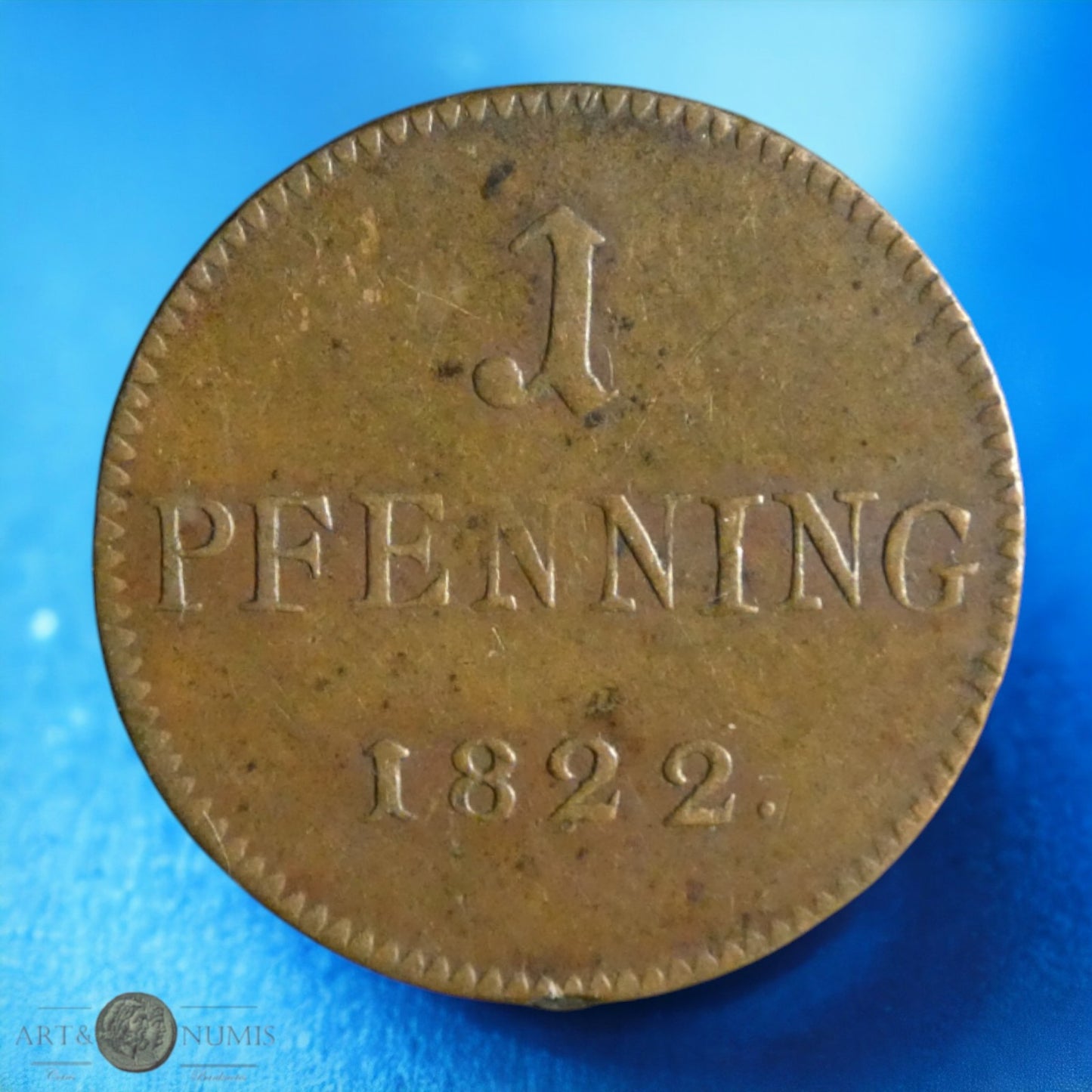 ALLEMAGNE - Francfort - 1 Pfenning 1822 KM.Tn13