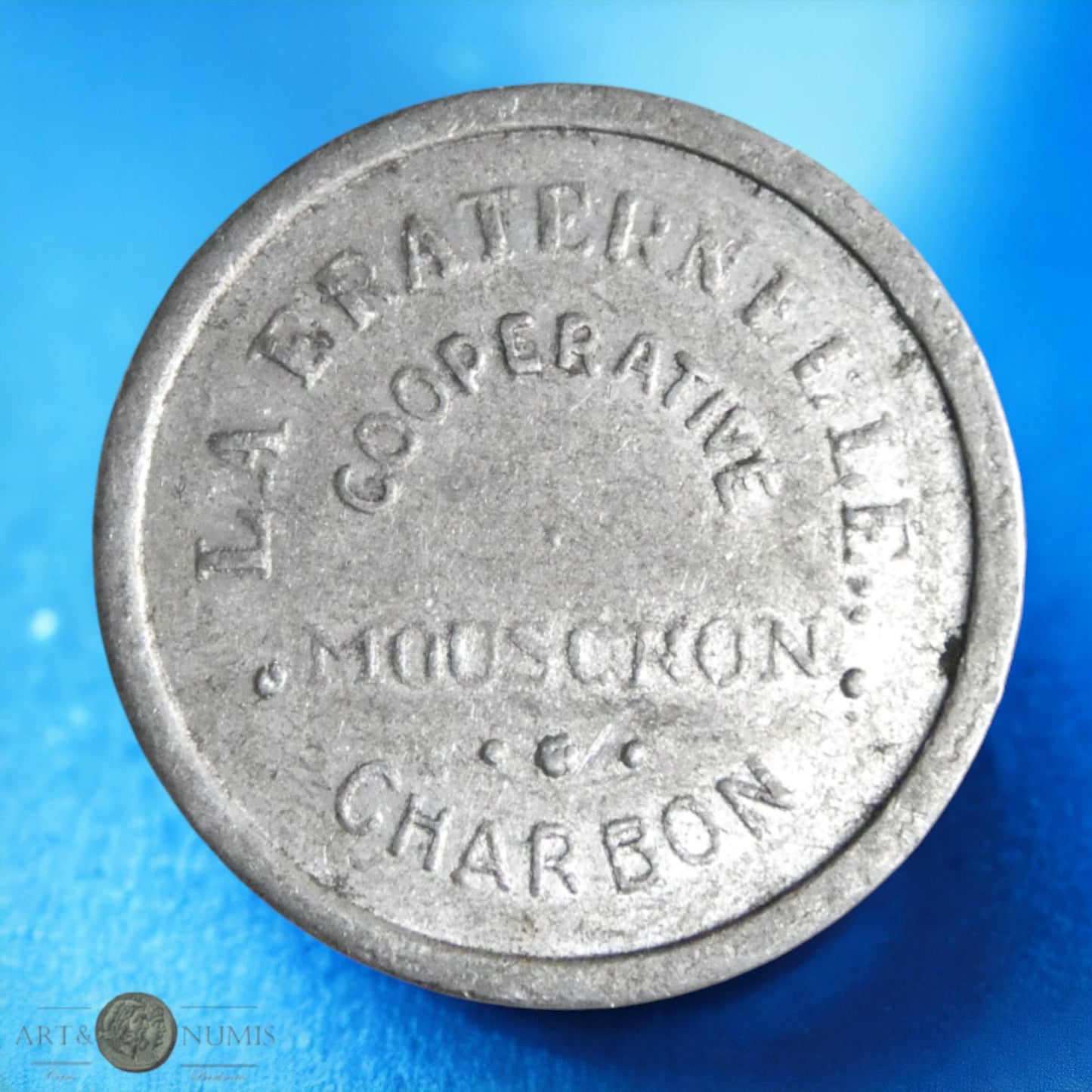BELGIQUE - Jeton - Token - 2 Cents La Fraternelle Mouscron, Aluminium