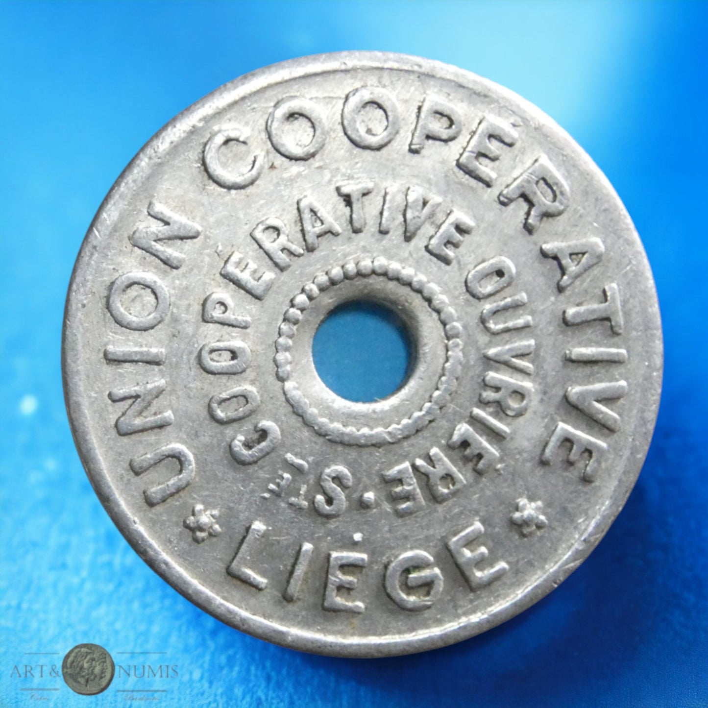 BELGIQUE - Jeton - Token - 50 Cents Union coopérative ouvrière de Liège, Aluminium