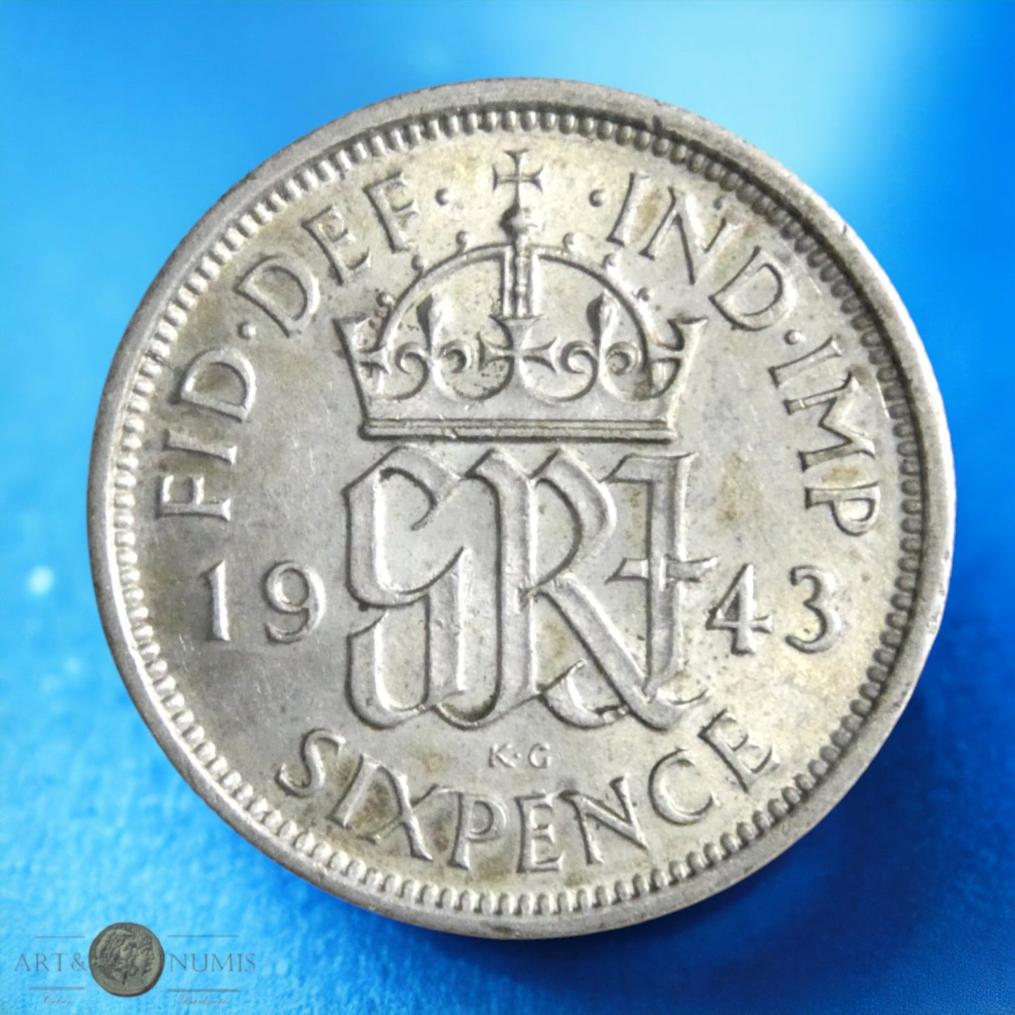 ROYAUME UNI - 6 Pence Georges VI 1943 KM.852