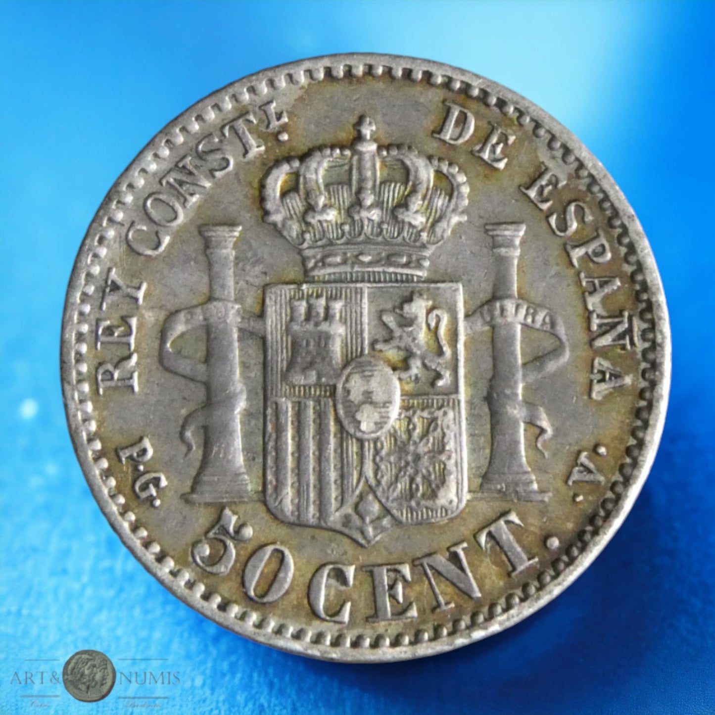 ESPAGNE - 50 Centimos 1894 KM.703