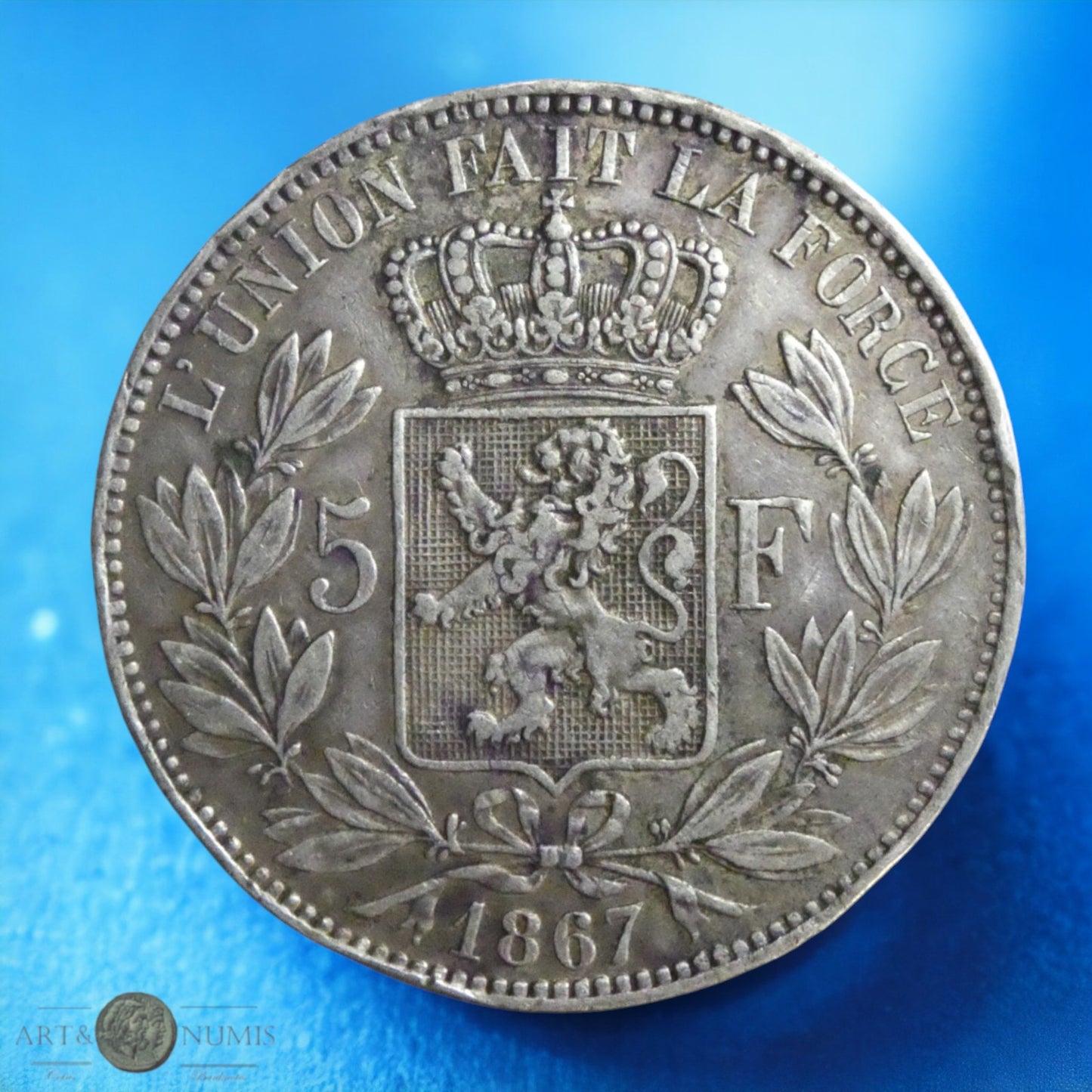 BELGIQUE - 5 Francs 1867 Léopold II KM.24