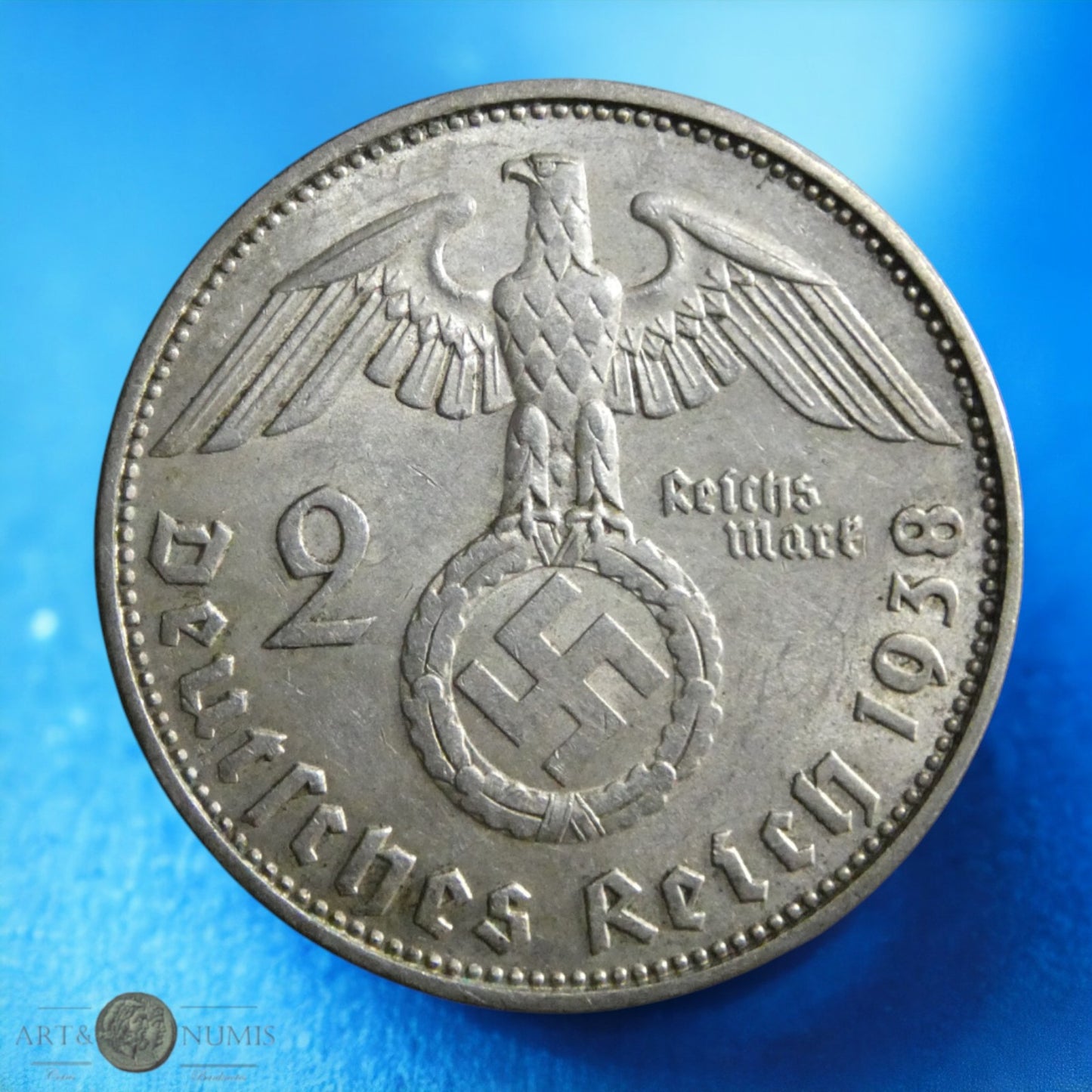 ALLEMAGNE - 2 Reichsmark 1938 Stuttgart KM.93