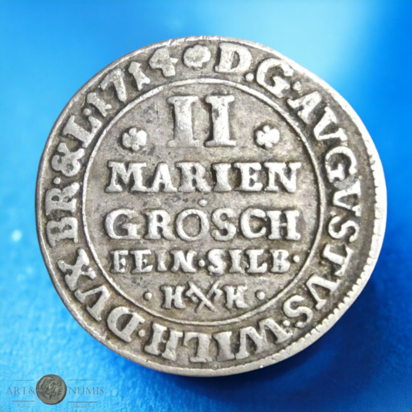 ALLEMAGNE - Braunschweig-Wolfenbüttel - 2 Mariengroschen 1714 à "l'homme sauvage"