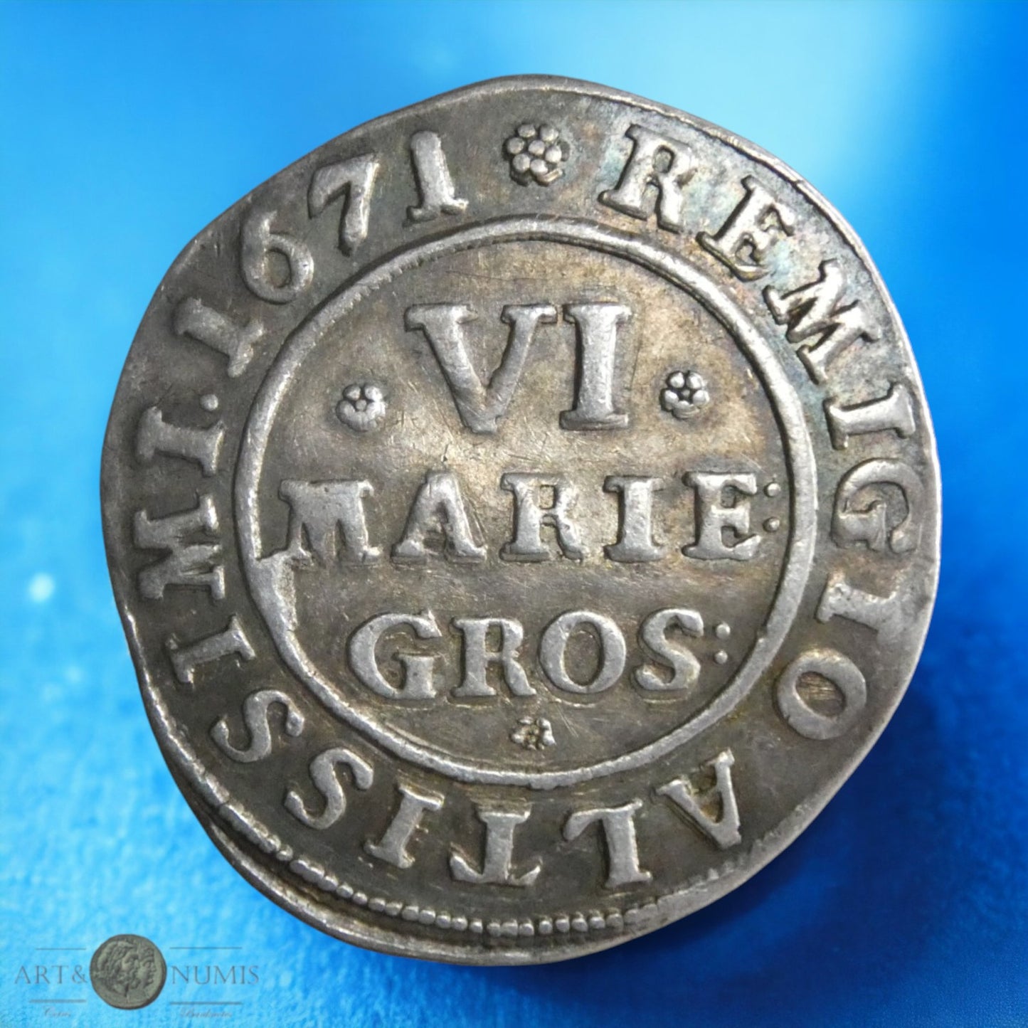 ALLEMAGNE - Braunschweig-Wolfenbüttel - 6 Mariengroschen 1671 à "l'homme sauvage"