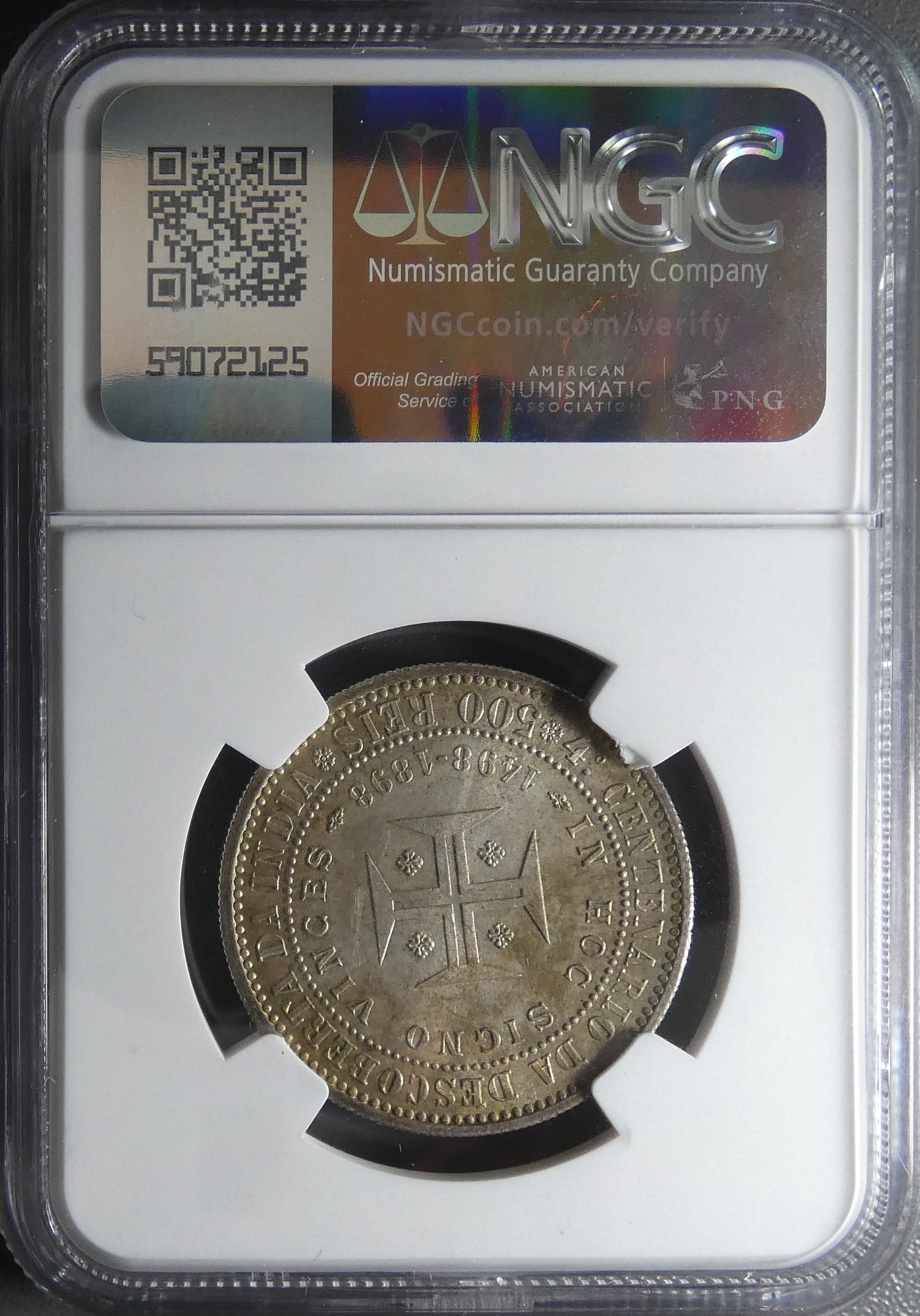 PORTUGAL - 500 Reis 1898 G.12.01 MS64