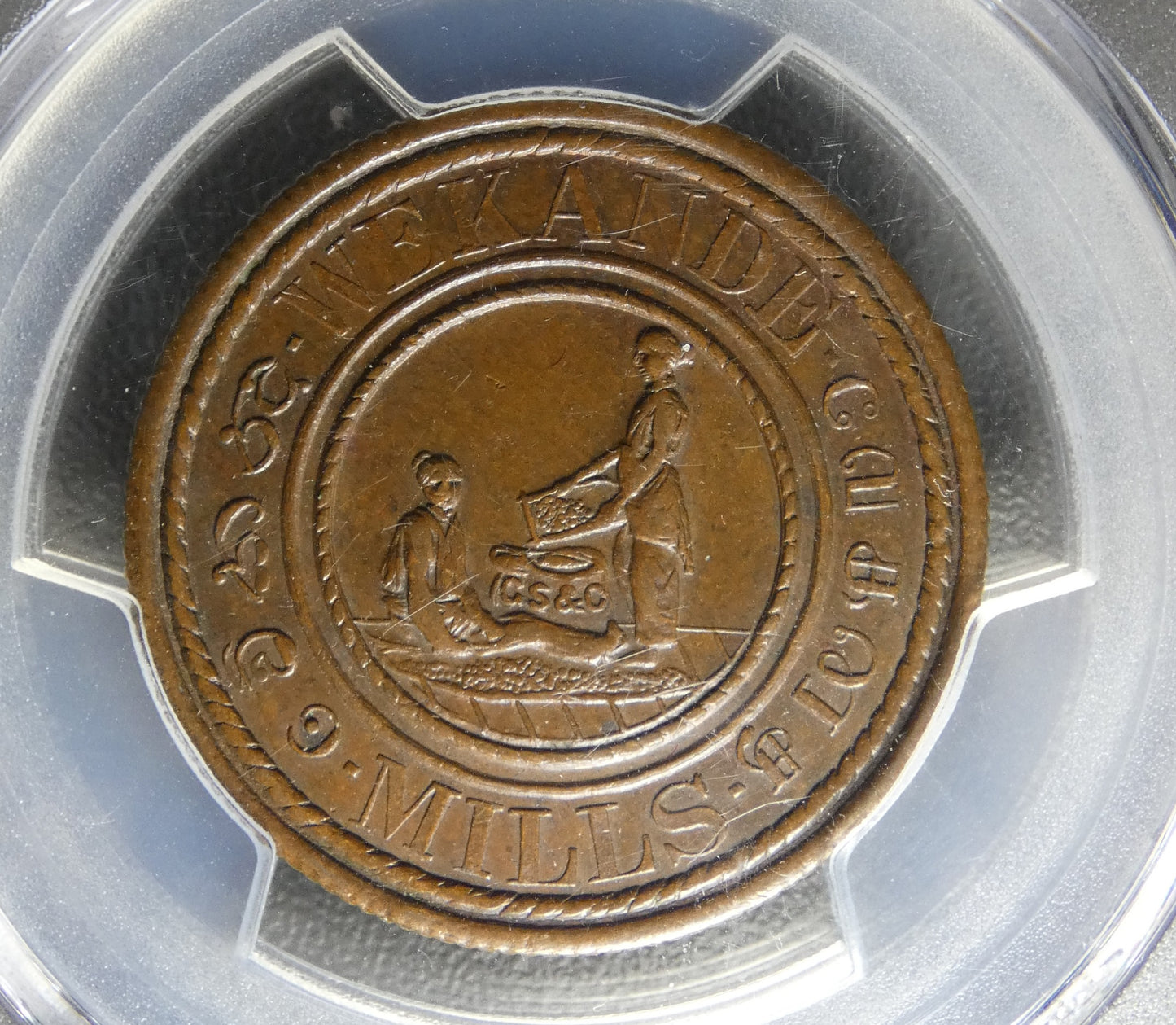 CEYLAN - Token Wekande Mills 1843 PCGS MS63
