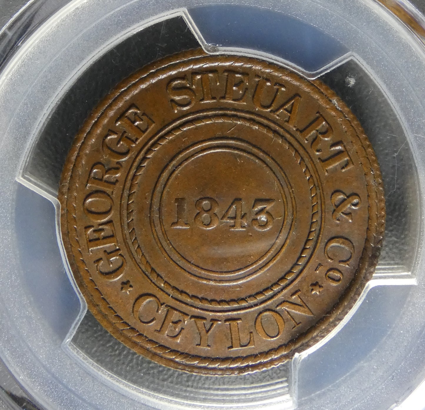 CEYLAN - Token Wekande Mills 1843 PCGS MS63