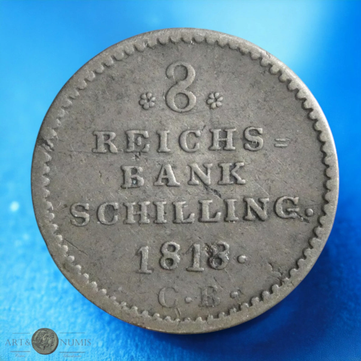 ALLEMAGNE - Duché danois de Holstein - 8 Reichsbank Schilling 1818 KM.152