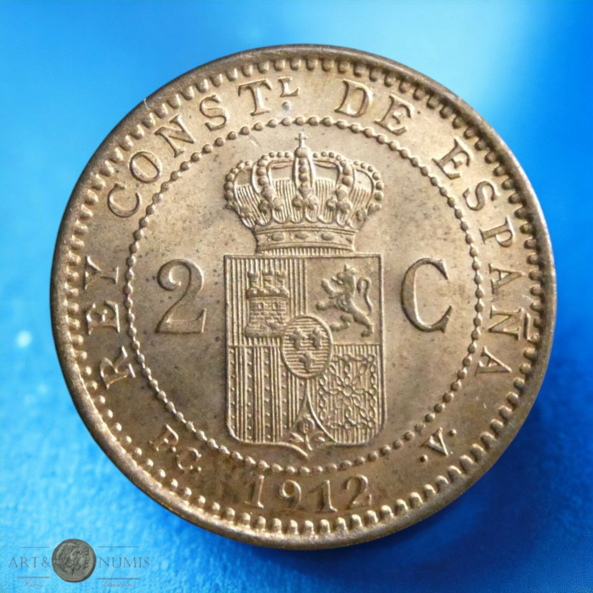 ESPAGNE - 2 Centimos 1912 SPL KM.732