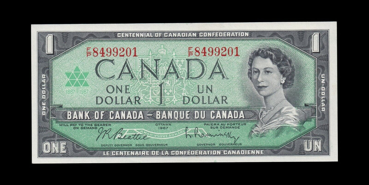 CANADA - 1 Dollar 1967 P.84b, Centennial of Canadian Confederation pr.SPL / AU-