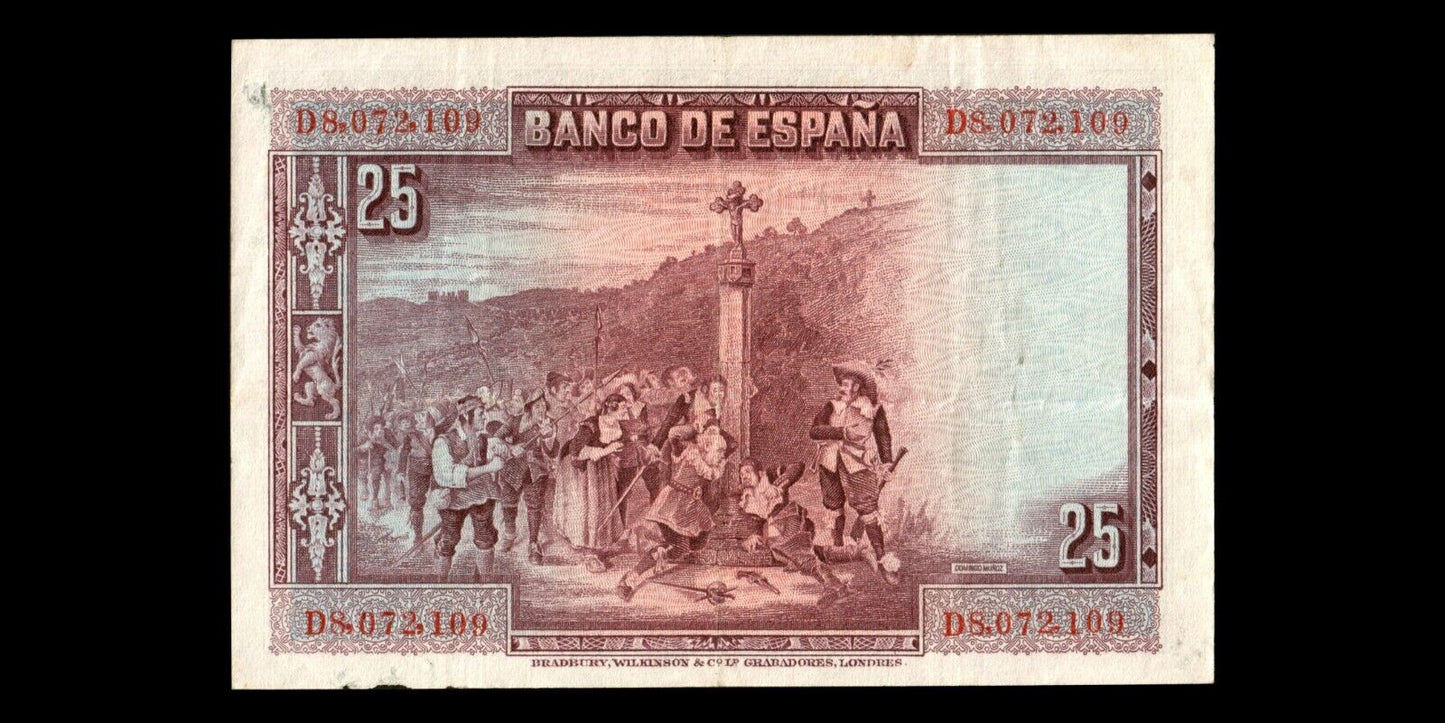 ESPAGNE - SPAIN - 25 Pesetas 1928 P.74b TTB / VF