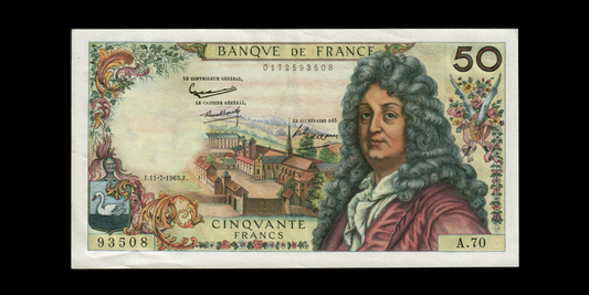 FRANCE - 50 Francs Racine 1963 F.64.06, P.148a pr.SUP / XF-