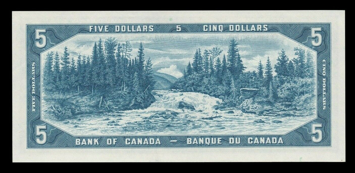 CANADA - 5 Dollars 1954 P.77c BC-39c Bouey, Rasminsky SPL+ / AU+