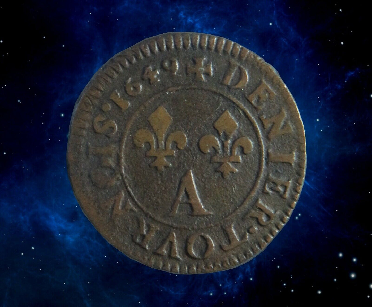 FRANCE- Louis XIV - Denier tournois 1649 A