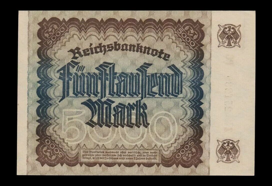 ALLEMAGNE - GERMANY - 5000 Mark 1922 P.81a pr.NEUF / UNC-