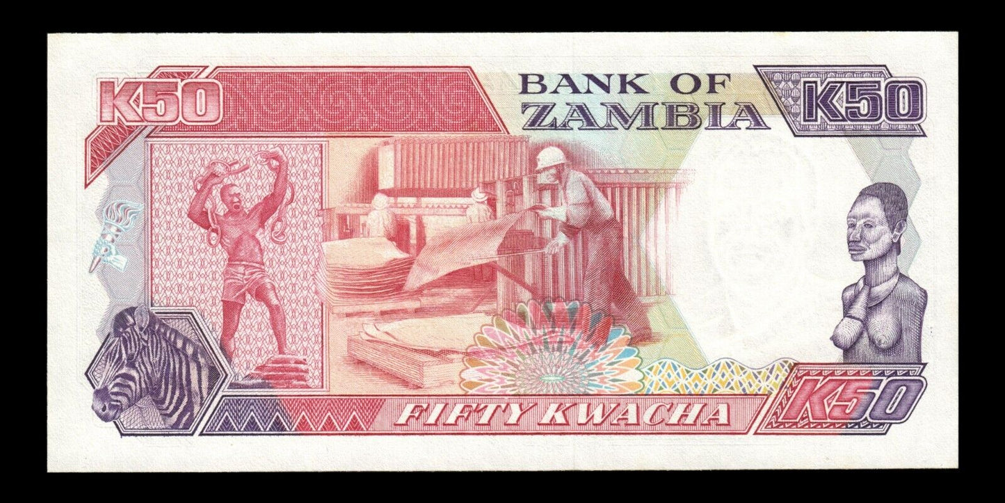 ZAMBIE - ZAMBIA - 50 Kwacha (1991) P.33b NEUF / UNC
