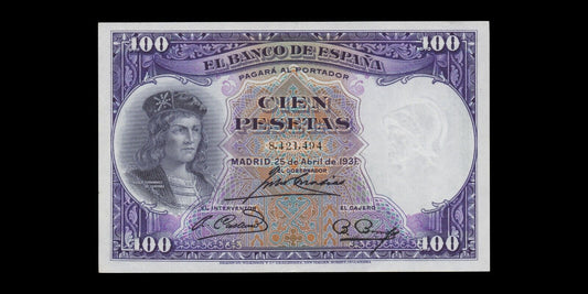 ESPAGNE - SPAIN - 100 Pesetas 1931 P.83 SPL+ / UNC-