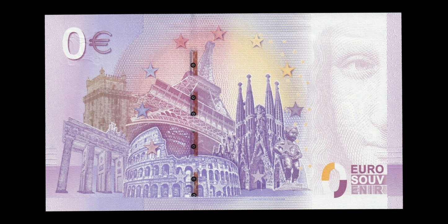 BILLET EURO SOUVENIR TOURISTIQUE 0€ 2018-2 THEATRE ANTIQUE D'ORANGE NEUF