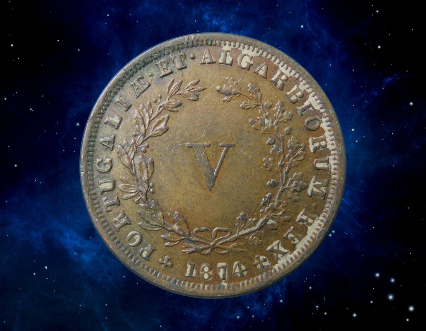 PORTUGAL - 5 Reis 1874 KM.513