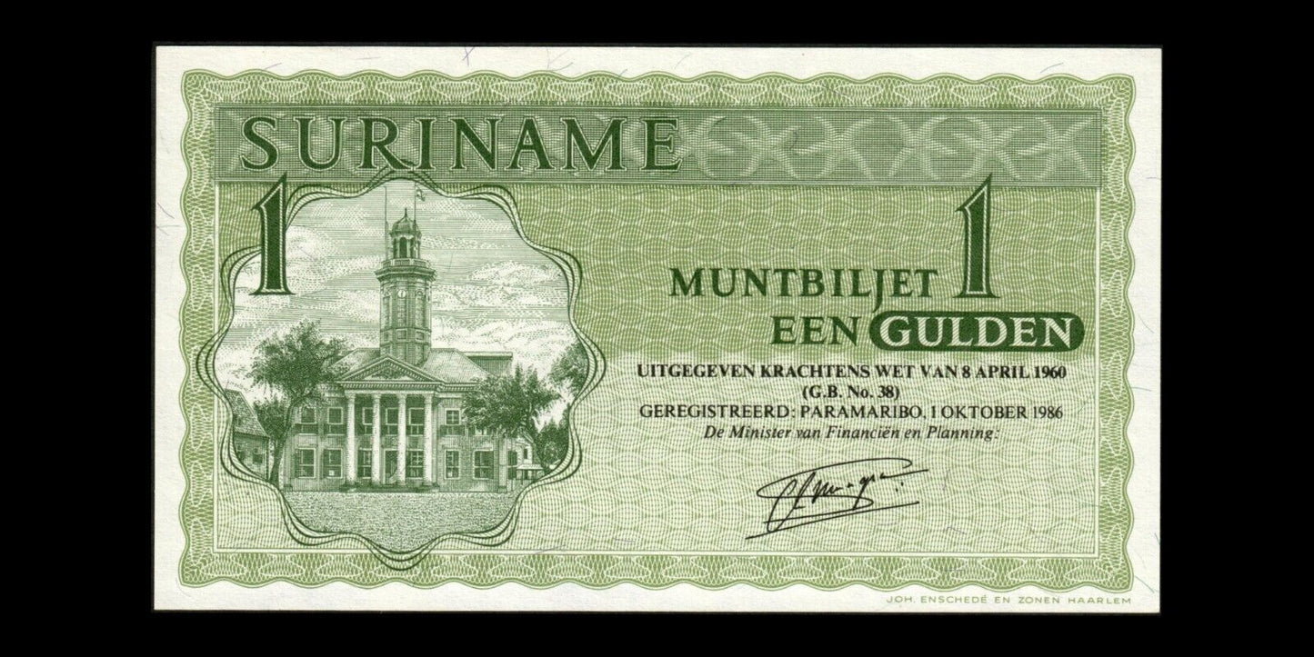 SURINAME - 1 Gulden 1986 P.116i NEUF / UNC