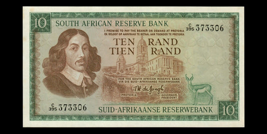 AFRIQUE DU SUD - SOUTH AFRICA - 10 Rand (1966-1976) P.113c SPL+ / AU+