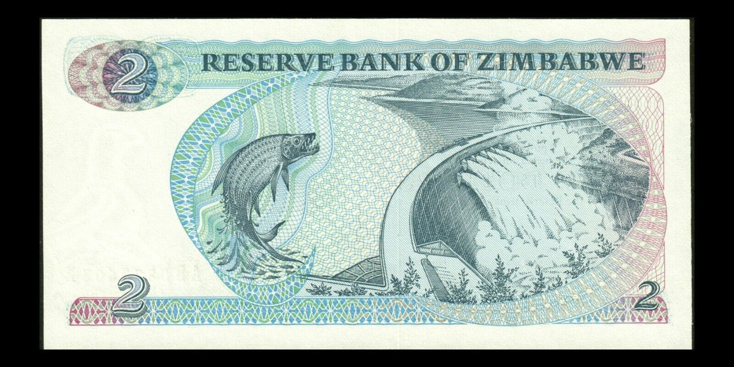 ZIMBABWE - 2 Dollars 1983 P.1b SPL / AU