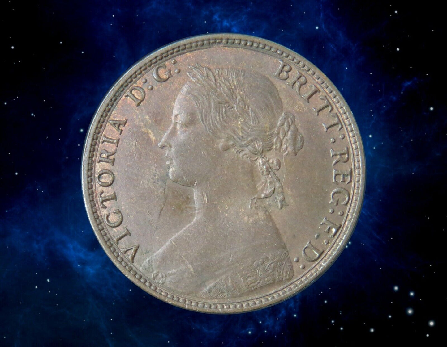 ROYAUME UNI - UNITED KINGDOM - 1/2 Penny 1874 Heaton S.3957