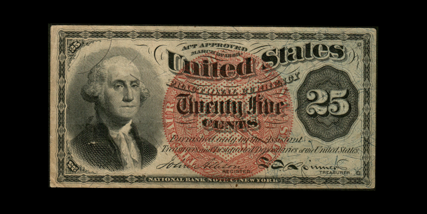 USA - 25 Cents Fractional Currency 1863 Fr.1307, P.118d TTB+ / VF+