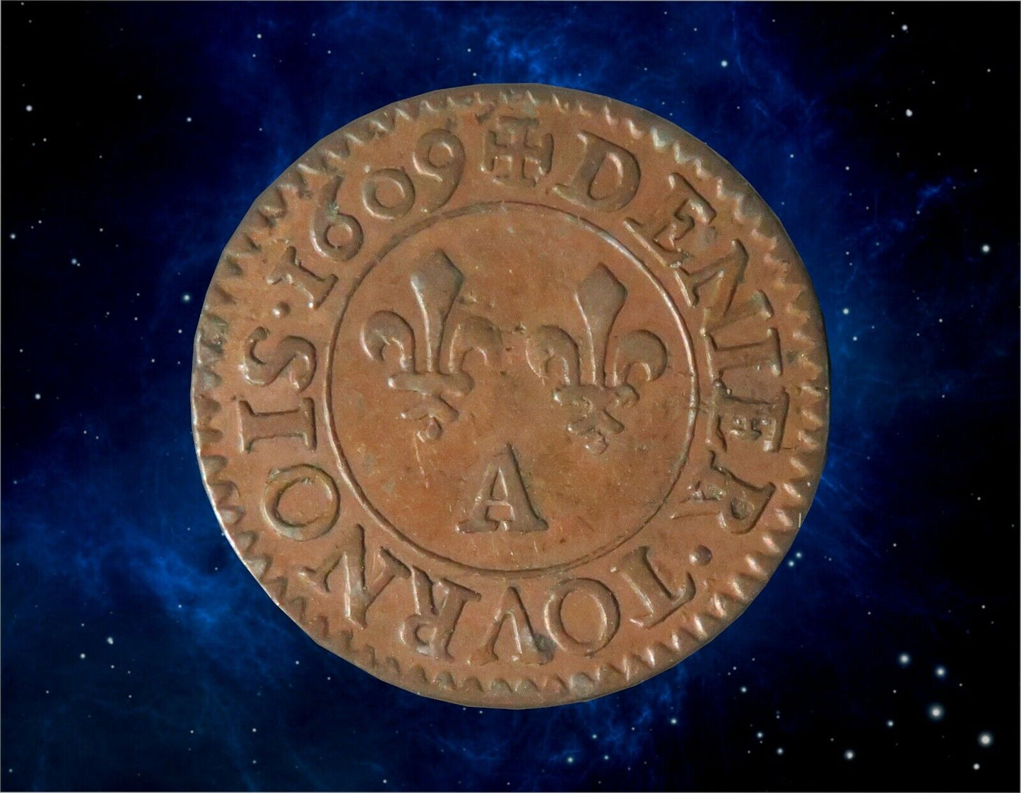FRANCE - Henri IV - Denier tournois 1609 Paris
