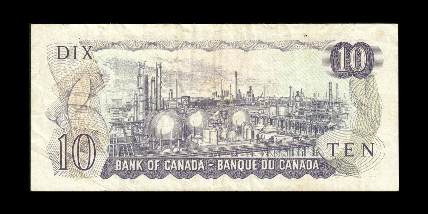 CANADA - 10 Dollars 1971 P.88e, BC-49e Thiessen & Crow TTB / VF